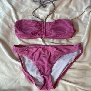 🔥FIRE SALE!!! OP pink and gray two piece swimsuit size Medium